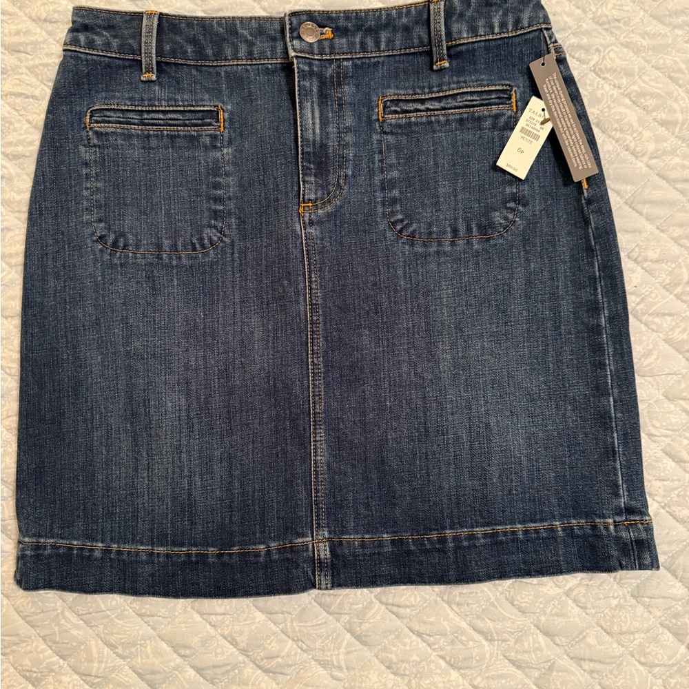 Talbots Dark Blue Denim Pencil Skirt